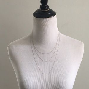.925 sterling silver fine thin plain chains bundle